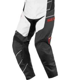 Sportunterbekleidung|Radsport*SCOTT Pant 350 Herren Moto-Cross Hose Motorsport-Kleidung mit Unterschenkel-Manschette 240918 1007 Schwarz/Weiß/Rot
