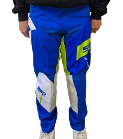 Sportunterbekleidung|Radsport*SCOTT Pant 350 Herren Moto-Cross Hose Motorsport-Kleidung mit Unterschenkel-Manschette 246911 1029 Blau/Grün/Weiß