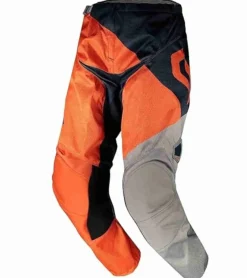 Sportunterbekleidung|Radsport*SCOTT Pant 350 Kinder Moto-Cross Hose Motorsport-Kleidung mit gepolstertem Lederknie 268622 1415 Blau/Orange/Grau