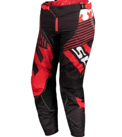 Sportunterbekleidung|Radsport*SCOTT Pant 450 Patchwork Herren Moto-Cross Hose Motorsport-Kleidung mit vergrößertem Kniebereich 263436 1042 Schwarz/Rot/Weiß