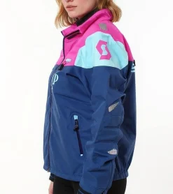 Sportoberbekleidung|Radsport*SCOTT Shell Pro Damen Moto-Cross Jacke Bike-Jacke mit Dryosphere Membran Softshell-Jacke 245005 5340 Pink/Blau