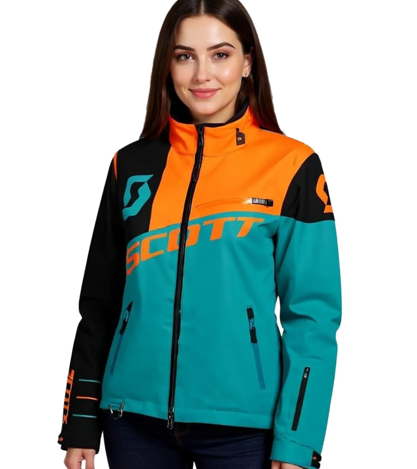 Sportoberbekleidung|Radsport*SCOTT Shell Pro Damen Moto-Cross Jacke Bike-Jacke mit Dryosphere Membran Softshell-Jacke 245005 Blau/Orange oder Pink/Blau