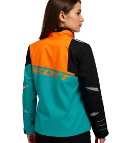 Sportoberbekleidung|Radsport*SCOTT Shell Pro Damen Moto-Cross Jacke Bike-Jacke mit Dryosphere Membran Softshell-Jacke 245005 Blau/Orange oder Pink/Blau
