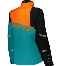 Sportoberbekleidung|Radsport*SCOTT Shell Pro Damen Moto-Cross Jacke Bike-Jacke mit Dryosphere Membran Softshell-Jacke 245005 5735 Blau/Orange