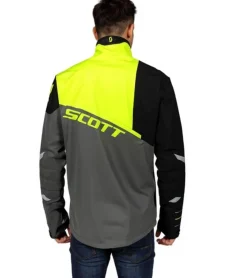 Sportoberbekleidung|Radsport*SCOTT Shell Pro Herren Moto-Cross Jacke Bike-Jacke mit Dryosphere Membran Softshell-Jacke 245000 5731 Grau/Schwarz/Neongelb