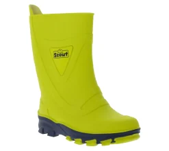 Stiefel*Scout Kinder Gummistiefel robuste Regen-Schuhe mit reflektierendem Detail an der Ferse 96071058 Gelb