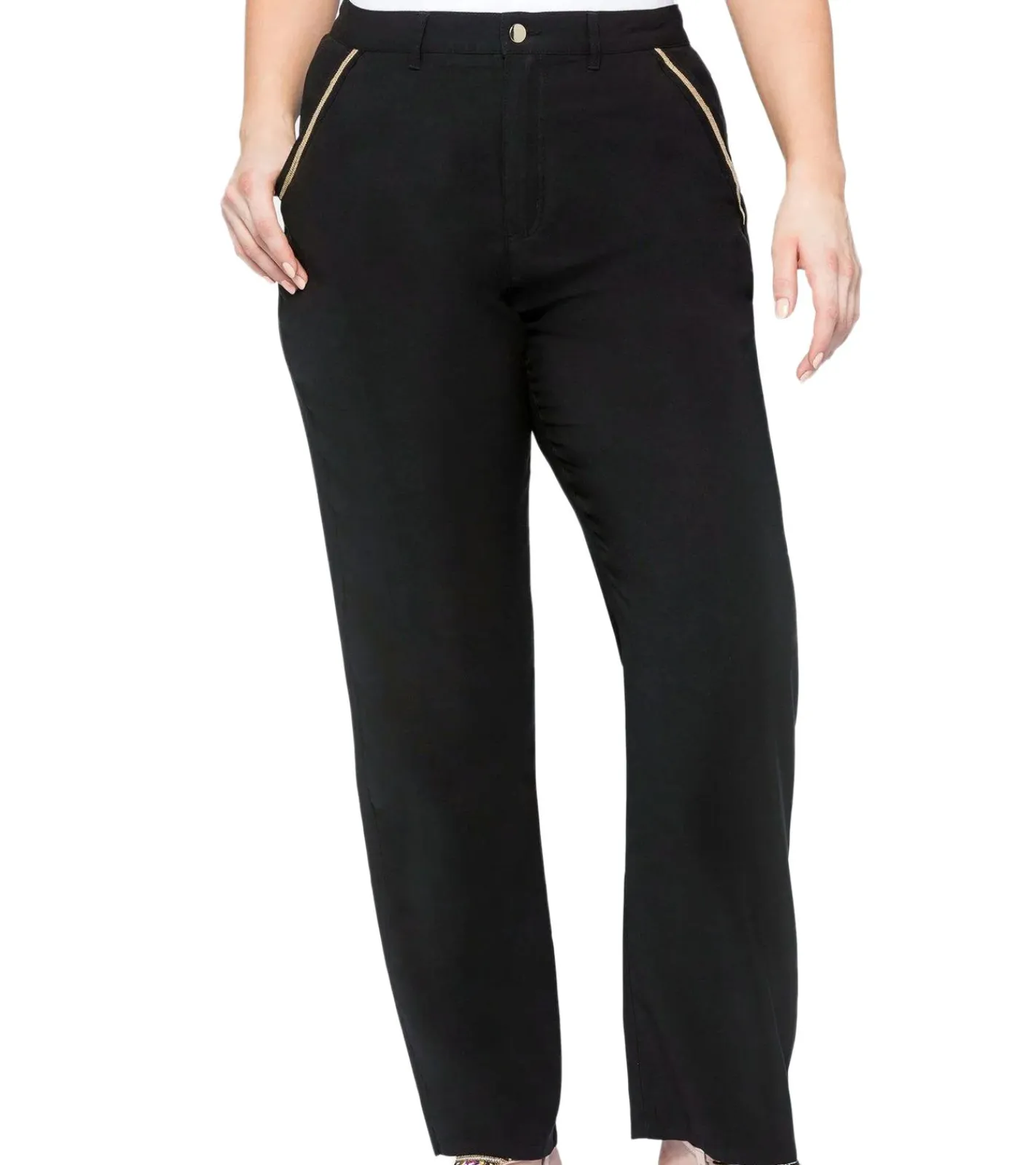 Große Größen|Hosen & Jeans*sheego Damen Hose aus weicher Lyocell-Qualität Alltags-Hose Große Größen 134857 Schwarz