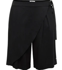 Große Größen|Röcke*sheego Damen Hosenrock in Wickeloptik Bermuda-Short Große Größen 135565 Schwarz