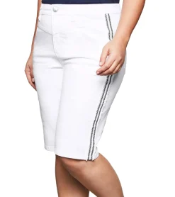 Große Größen|Shorts & Bermudas*sheego Damen Jeans-Short stylische Denim-Hose Baumwoll-Hose Große Größen 135429 Weiß