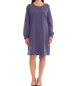 Kleider*sheego Damen Shirt-Kleid mit individuell einstellbarer Raffung Party-Kleid Große Größen 47141556 Blau