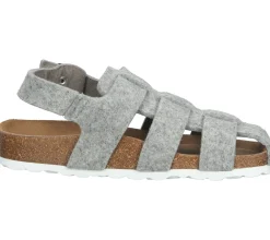 Zehentrenner & Sandalen|Pantoffeln & Hausschuhe*SHEPHERD Tyra Damen Filz-Sandalette im Gladiator-Stil Römer-Sandale Made in Spanien 51-22072 020 Grau