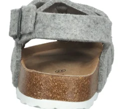 Zehentrenner & Sandalen|Pantoffeln & Hausschuhe*SHEPHERD Tyra Damen Filz-Sandalette im Gladiator-Stil Römer-Sandale Made in Spanien 51-22072 020 Grau