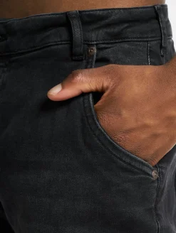 Jeans & Hosen*Sik Silk Distressed Denims Slim Fit Schmal geschnittene Jeans schwarz