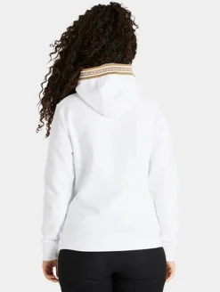 Sweater & Pullover*Sik Silk Eminent Loopback Overhead Hoodie weiß