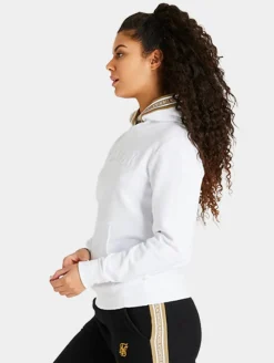 Sweater & Pullover*Sik Silk Eminent Loopback Overhead Hoodie weiß