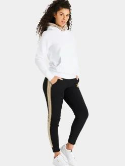 Sweater & Pullover*Sik Silk Eminent Loopback Overhead Hoodie weiß