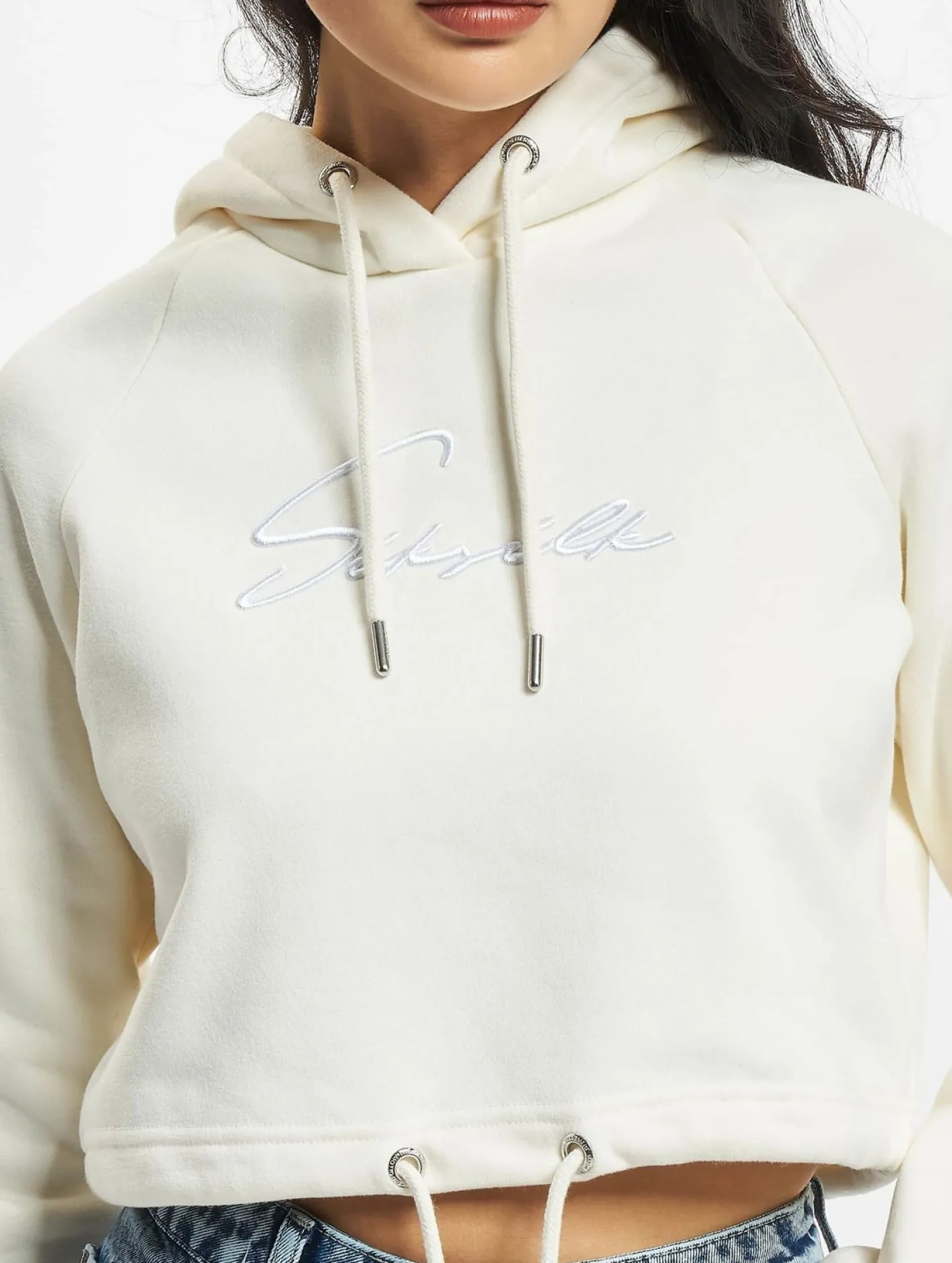 Sweater & Pullover*Sik Silk Essential Cropped Hoodie beige