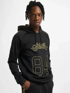 Pullover & Sweater*Sik Silk Overhead Retro Sport Hoodie schwarz