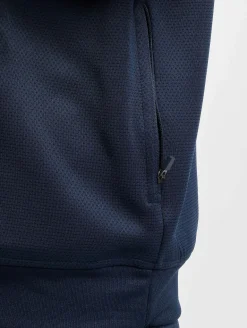 Sweater & Pullover|Pullover & Sweater*Sik Silk Overhead Retro Sports Hoodie blau