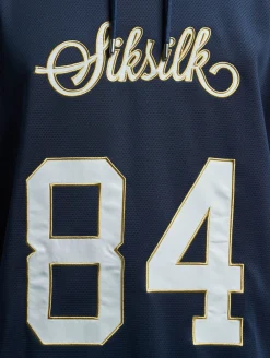 Sweater & Pullover|Pullover & Sweater*Sik Silk Overhead Retro Sports Hoodie blau