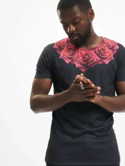 T-Shirts & Tank Tops*Sik Silk Rose T-Shirt schwarz