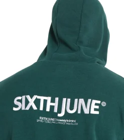 Pullover & Sweater*Sixth June Cosy Ribbed Herren Hoodie mit Kapuze Baumwoll-Pullover im Strick-Design 22640 Grün