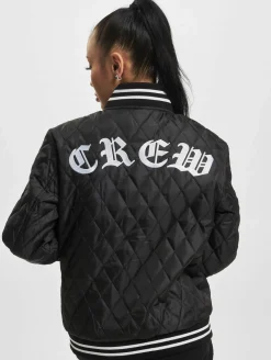 Mäntel & Jacken*Sixth June Crew Wattierte Collegejacke Schwarz