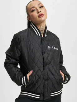 Mäntel & Jacken*Sixth June Crew Wattierte Collegejacke Schwarz