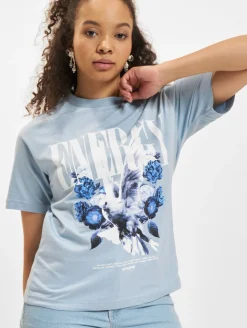 Tops & T-Shirts*Sixth June Energy Flowers T-Shirt hellblau
