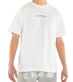 T-Shirts & Tank Tops*Sixth June Gothic Herren T-Shirt mit großem Schriftzug Rücken Print Baumwoll-Shirt Rundhals-Shirt M23699VTS Weiß