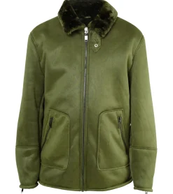 Jacken & Mäntel*Sixth June Harrington Herren Herbst-Jacke aus Wildlederimitat gefütterte Übergangs-Jacke 22268 Grün