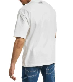 T-Shirts & Tank Tops*Sixth June Herren Baumwoll-Shirt mit Grafik-Print T-Shirt Kurzarm-Shirt M23737ETS-OFFW Weiß/Grün