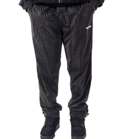 Jogginghosen & Fitnessmode*Sixth June Herren glänzende Jogging-Hose Freizeit-Jogger Homewear M12673VPA Schwarz