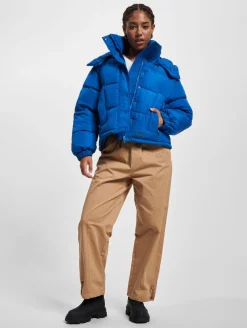 Mäntel & Jacken*Sixth June Kurze Pufferjacke mit Kapuze, Royalblau