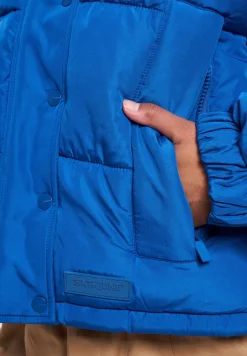 Mäntel & Jacken*Sixth June Kurze Pufferjacke mit Kapuze, Royalblau