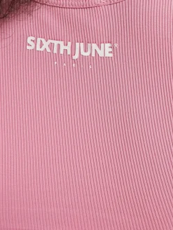 Kleider*Sixth June Side Seam Gathers Minikleid in Rosa