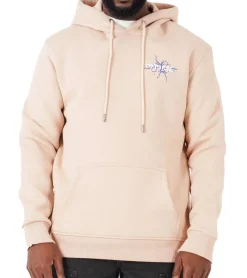 Pullover & Sweater*Sixth June Thunder Printed Hoodie Herren Kapuzen-Pullover mit "Statement"-Rückenprint Sweater 25147 Beige