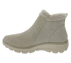 Boots & Stiefel*Skechers Damen Easy Going High Zip 2 Ankle-Boots mit Air-Cooled Memory-Foam Winter-Schuhe Waterproofed 168042 Beige