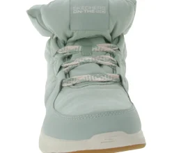 Boots & Stiefel*Skechers Damen Glacial Ultra Trend Up Ankle-Boots mit Ultra Go-Dämpfung Winter-Schuhe mit Air Cooled-Goga Mat 144194 Türkis/Blau oder Oliv-Grün