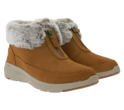Boots & Stiefel*Skechers Damen Glacial Ultra Sweet Vibes Ankle-Boots mit Ultra Go und Soft Stride-Dämpfung Winter-Schuhe mit Scothgard 144145 Beige