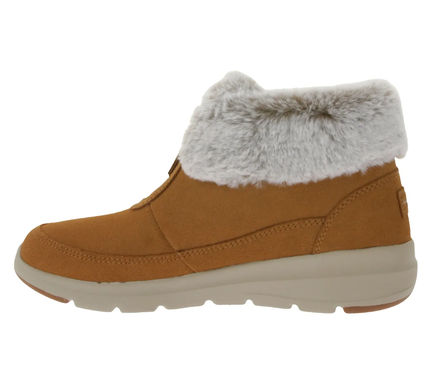 Boots & Stiefel*Skechers Damen Glacial Ultra Sweet Vibes Ankle-Boots mit Ultra Go und Soft Stride-Dämpfung Winter-Schuhe mit Scothgard 144145 Beige