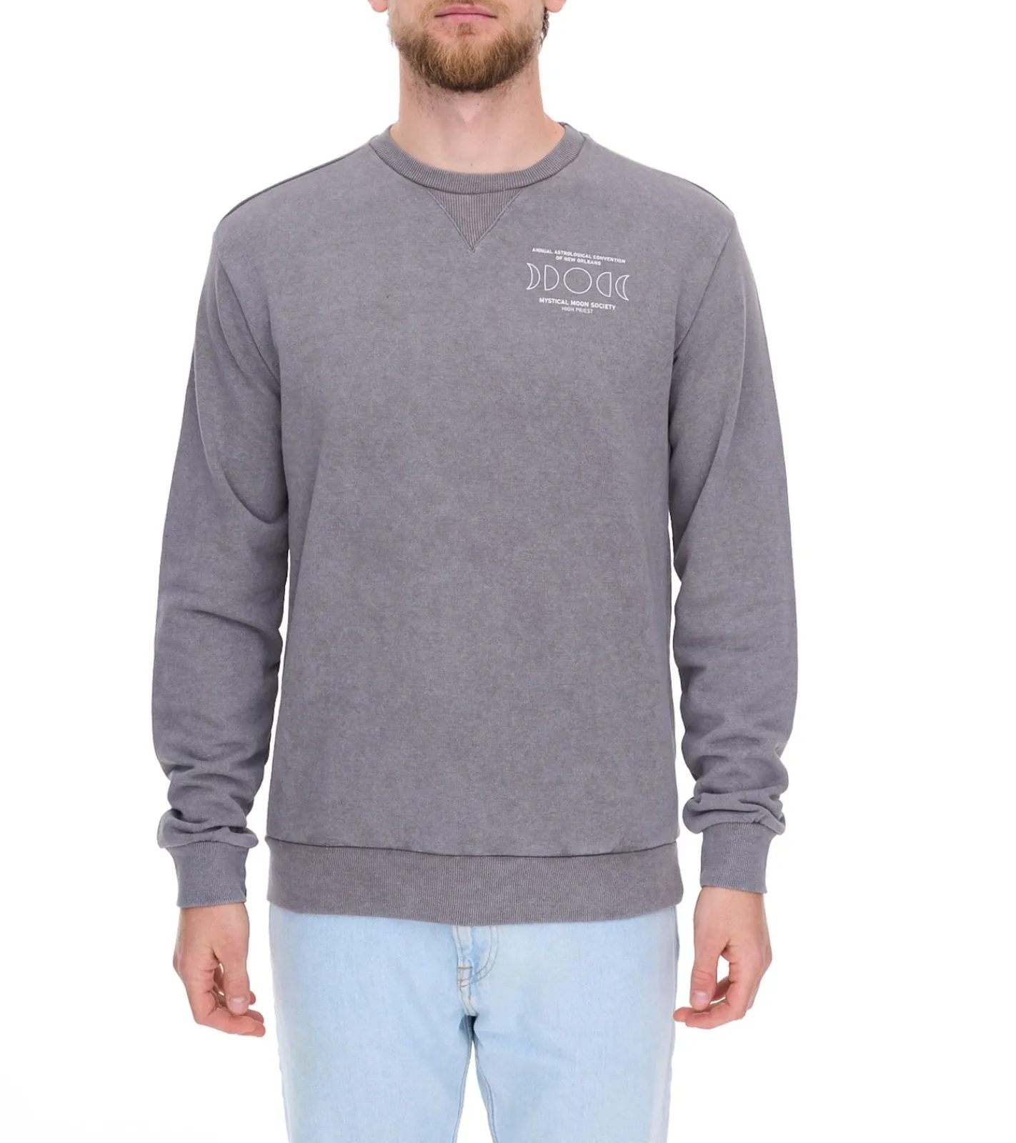 Pullover & Sweater*SKY REBEL Herren Rundhals-Pullover Baumwoll-Sweater im Antik-Look H10068C21372A Dunkelblau, Grün oder Grau