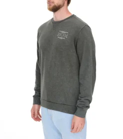 Pullover & Sweater*SKY REBEL Herren Rundhals-Pullover Baumwoll-Sweater im Antik-Look H10068C21372A 12400 Grün