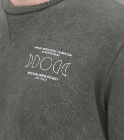 Pullover & Sweater*SKY REBEL Herren Rundhals-Pullover Baumwoll-Sweater im Antik-Look H10068C21372A 12400 Grün