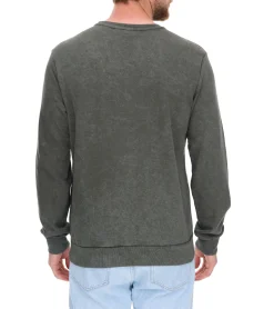 Pullover & Sweater*SKY REBEL Herren Rundhals-Pullover Baumwoll-Sweater im Antik-Look H10068C21372A 12400 Grün