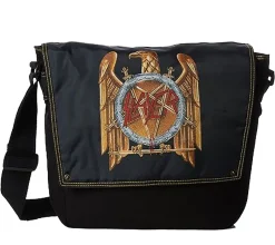 Rucksäcke & Taschen*BioworldMerch SLAYER Trashmetal-Band Umhänge-Tasche Messengerbag Laptop-Tasche Fan-Artikel 42 x 36 x 6 cm MB106926SLA Schwarz