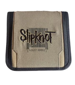 Rucksäcke & Taschen*BioworldMerch Slipknot CD-Tasche für 24 CD´s CD-Hülle Metal-Band CD-Sammler CD-Schutz Schwarz/Beige