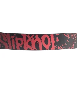 Gürtel*BioworldMerch Slipknot Gürtel der Metal-Band für Damen oder Herren Einheitsgröße 95cm verstellbarer Freizeit-Gürtel BT105771SLP Schwarz/Rot