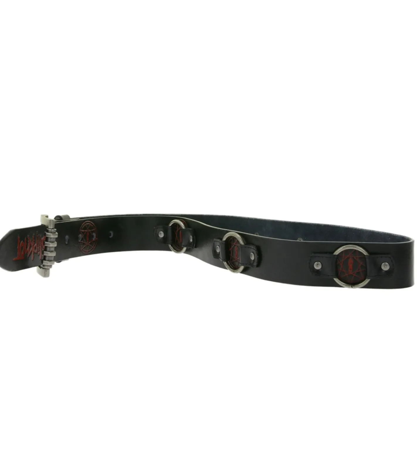 Gürtel*BioworldMerch Slipknot Gürtel der Metal-Band für Damen oder Herren Einheitsgröße 100cm verstellbarer Freizeit-Gürtel BT111166SLP4 Schwarz