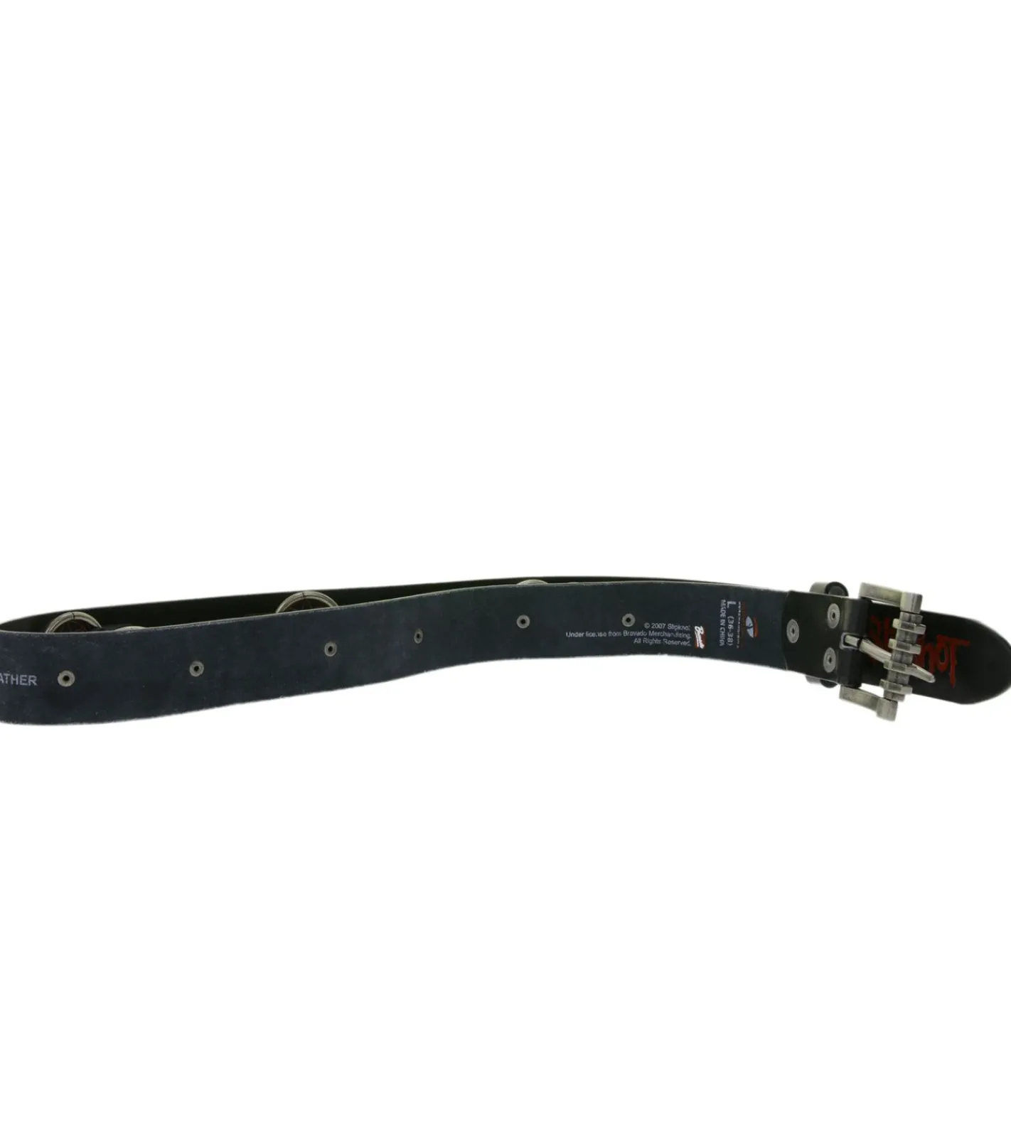 Gürtel*BioworldMerch Slipknot Gürtel der Metal-Band für Damen oder Herren Einheitsgröße 100cm verstellbarer Freizeit-Gürtel BT111166SLP4 Schwarz